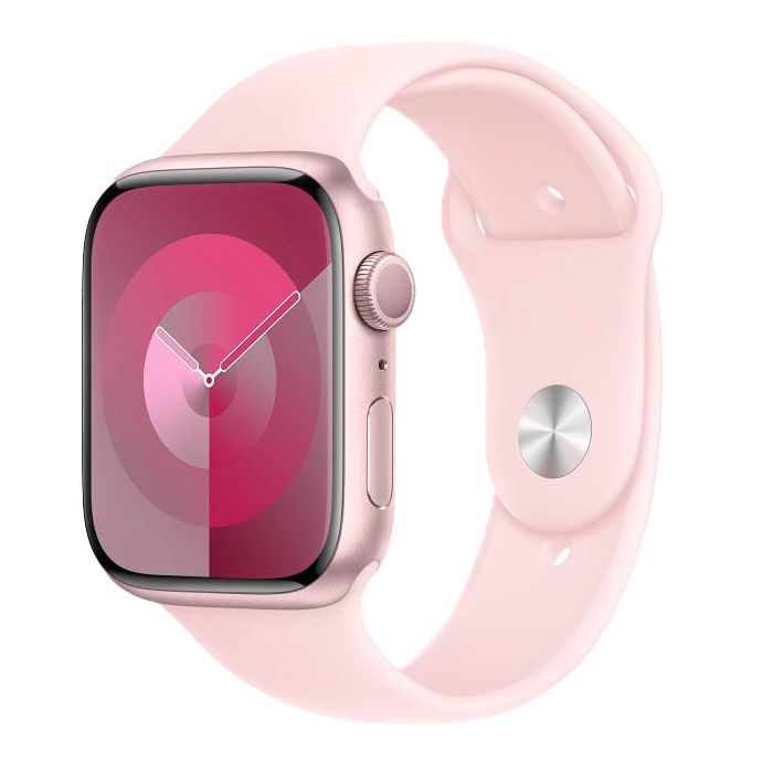 Apple Watch Series 9  (корпус - розовый, 45mm ремешок Sport Band розовый, размер S/M)— фото №0