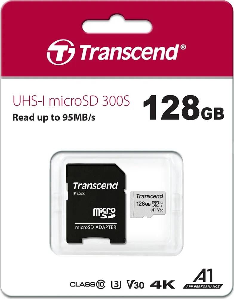 Карта памяти microSDXC Transcend 300S, 128GB— фото №1