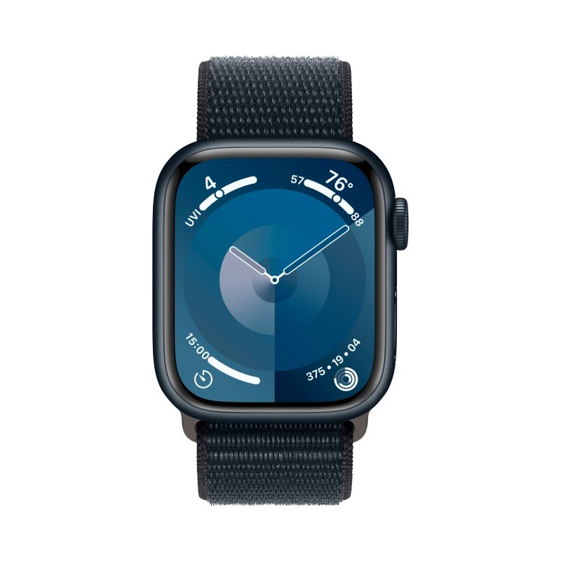 Apple Watch Series 9  (корпус - темная ночь, 45mm ремешок Sport Loop темная ночь)— фото №1