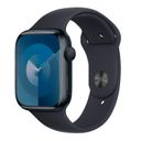 Apple Watch Series 9  (корпус - темная ночь, 45mm ремешок Sport Band темная ночь, размер S/M)— фото №0