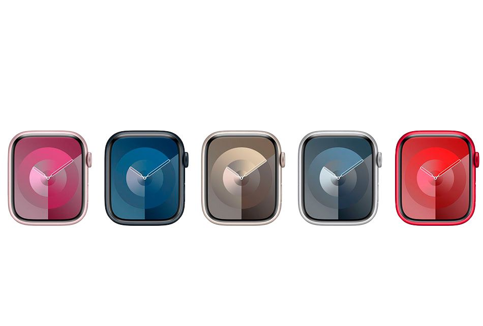 Apple Watch Series 9  (корпус - серебристый, 41mm ремешок Sport Band штормовой синий, размер S/M)— фото №3