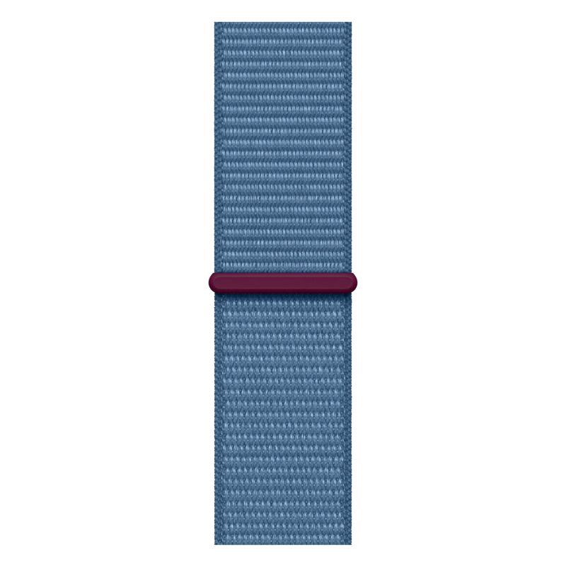 Apple Watch Series 9  (корпус - серебристый, 45mm ремешок Sport Loop зимний синий)— фото №3