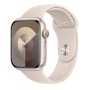 Apple Watch Series 9  (корпус - сияющая звезда, 41mm ремешок Sport Band сияющая звезда, размер S/M)— фото №0
