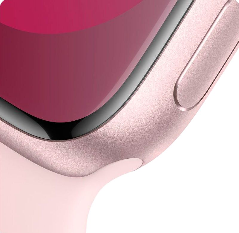Apple Watch Series 9  (корпус - розовый, 45mm ремешок Sport Band розовый, размер S/M)— фото №2