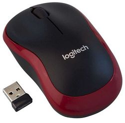 Мышь Logitech M185, беспроводная, красный— фото №2