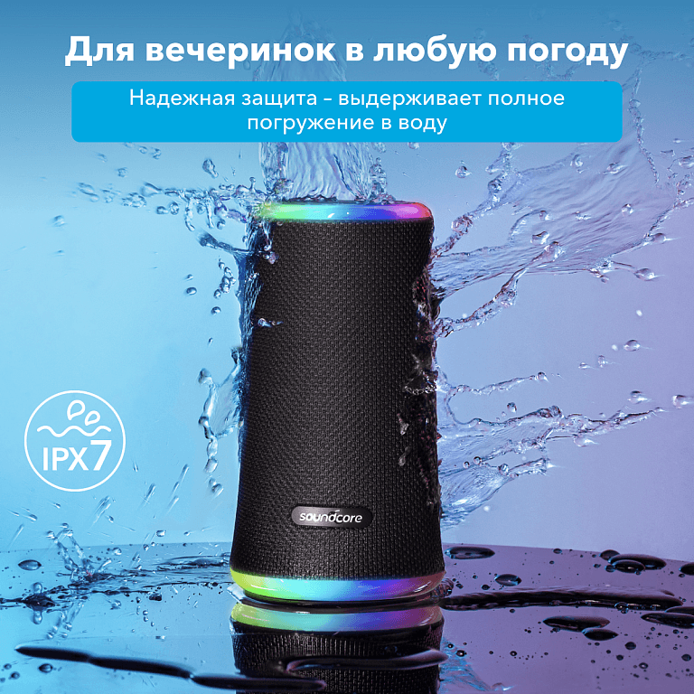 Акустическая система Anker SoundCore Flare 2, 20 Вт синий— фото №4