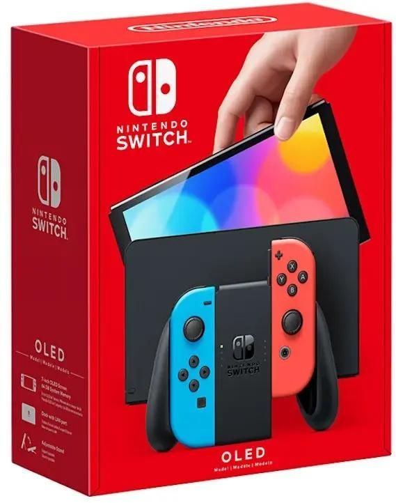 Игровая консоль Nintendo Switch OLED Neon— фото №4