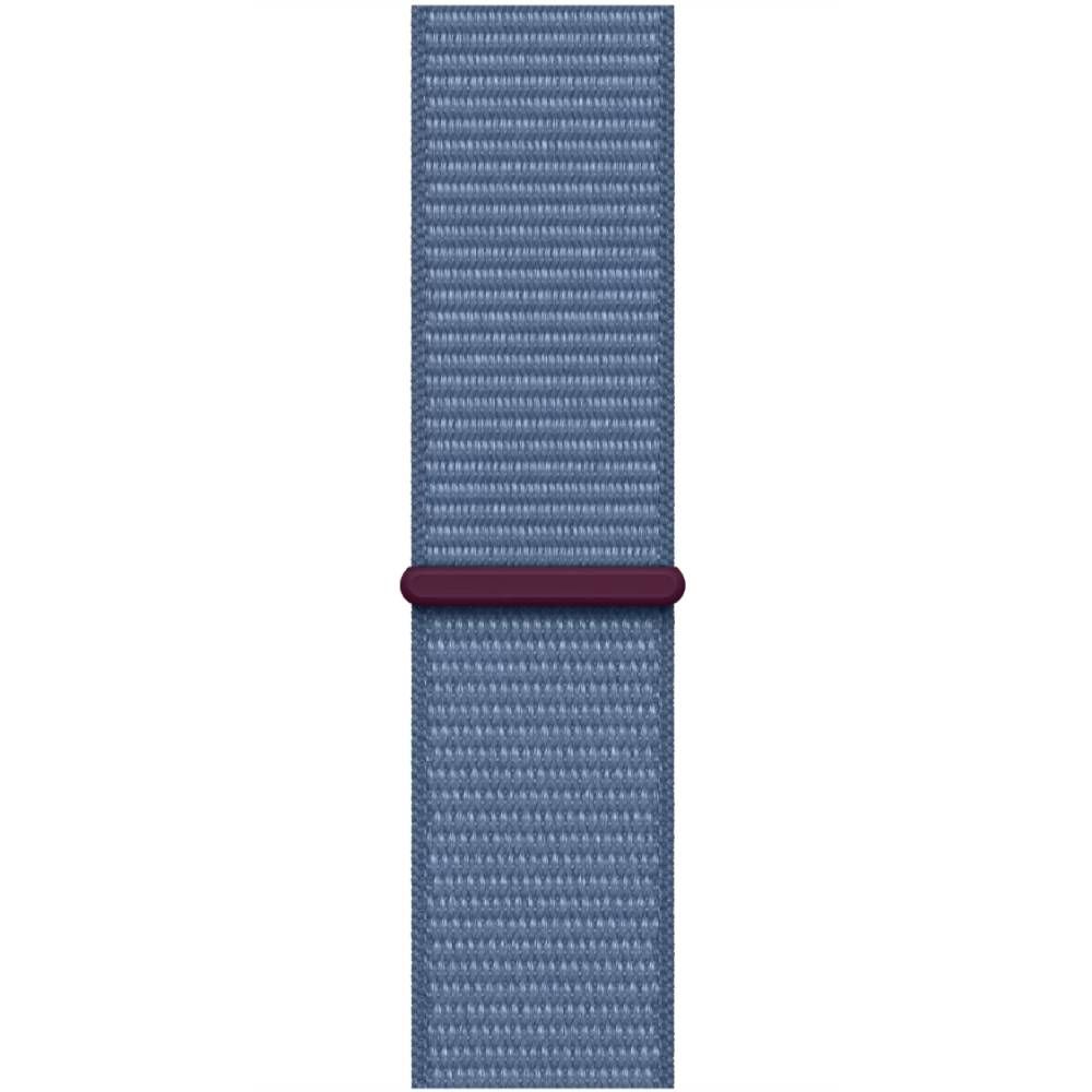 Apple Watch SE 2023 GPS  (корпус - серебристый, 44mm ремешок Sport Loop зимний синий)— фото №2