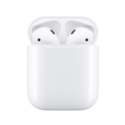 Беспроводные наушники Apple AirPods (2019) в зарядном футляре, белый— фото №0