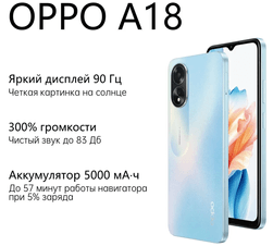 Смартфон OPPO A18 6.56″ 128Gb, голубой— фото №10